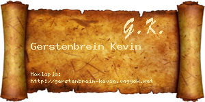 Gerstenbrein Kevin névjegykártya