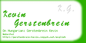 kevin gerstenbrein business card